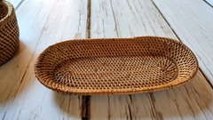 Bandejita Oval de rattan Halus