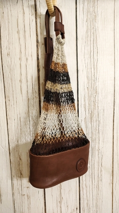 Mochila Mataca Ovalada - Rayas marron