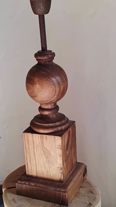 Lampara bocha de madera - comprar online