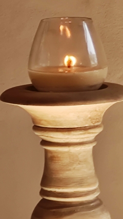 Candelabro de madera maciza - Tamaños Alto y bajo - comprar online
