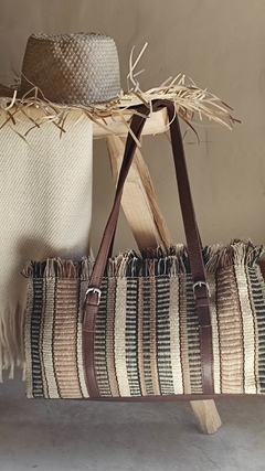 Cartera Silvia - en cuero y chaguar - comprar online