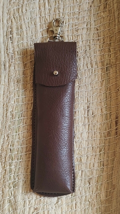 Portabombilla / lapicero de cuero - tienda online