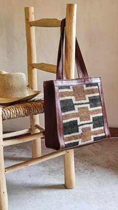 Cartera Inesita - cuero y chaguar - comprar online
