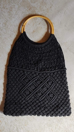 Bolso tejido en hilo de algodon al crochet