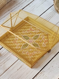 Panera de bamboo cuadrada
