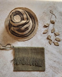 Sombrero de chaguar Rafaela rayado - comprar online