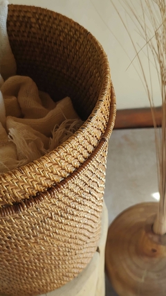 Cesto de rattan natural conico - comprar online