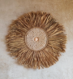 Circulo de raffia y caracoles de 50 cm - comprar online