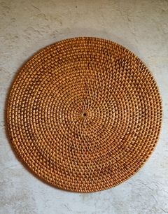 Plato de sitio rattan redondo
