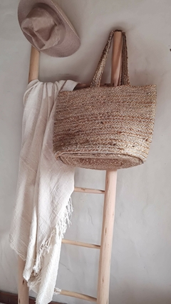 Bolso de yute y lurex plata