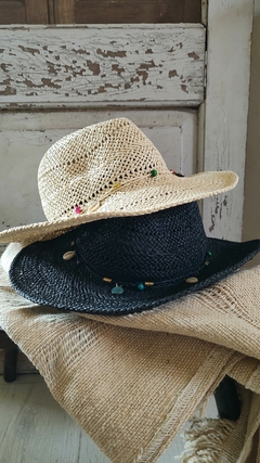 Sombrero Piedras - natural y negro en internet