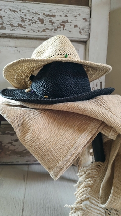 Sombrero Piedras - natural y negro - comprar online