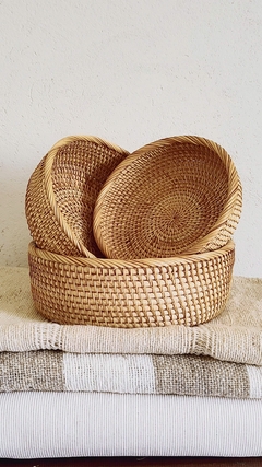 Panera/bowl de rattan - comprar online