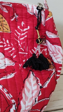 Imagen de Neceser Doble block print rojo