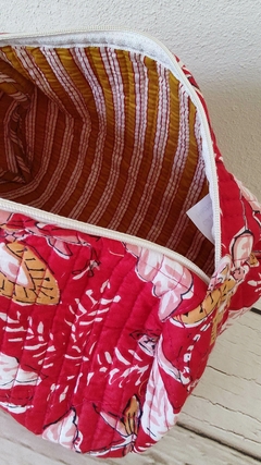 Neceser Doble block print rojo - La Fabricana