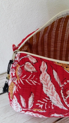 Neceser Doble block print rojo - tienda online