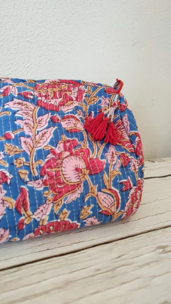 Imagen de Neceser block print turquesa