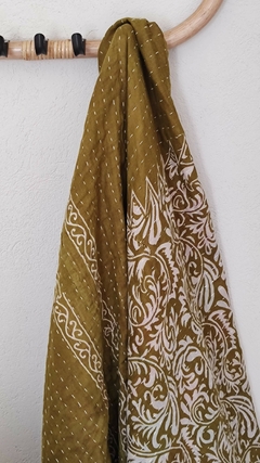 Kantha vintage de algodon block print reversible en internet
