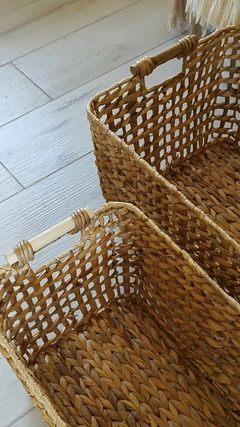 Caja Jacinto con asas de madera - La Fabricana