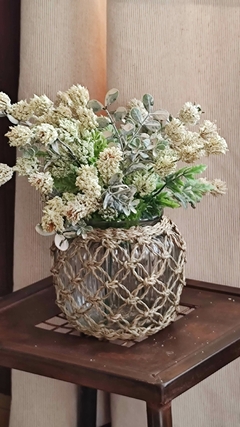 Fanal/florero - Vidrio y seagrass - La Fabricana