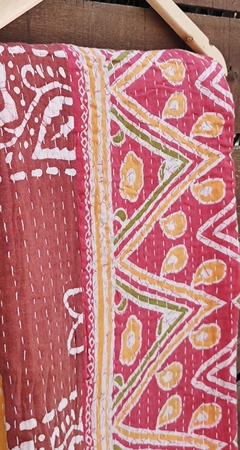 Kantha vintage de algodon block print reversible - (copia) - comprar online