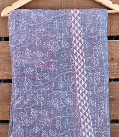 Kantha vintage de algodon block print reversible en internet