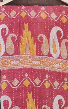 Kantha vintage de algodon block print reversible en internet