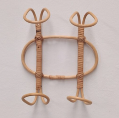 Perchero doble de bamboo
