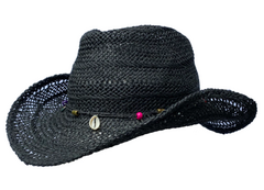 Sombrero Piedras - natural y negro