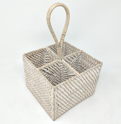 Portautensillos de rattan patinado - comprar online