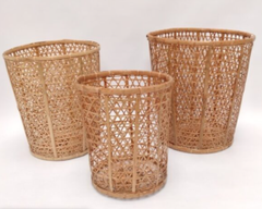 Cesto de rattan calado natural o patinado - S M L en internet
