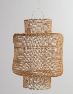 Lampara triptico de rattan - 50 x 60 cm