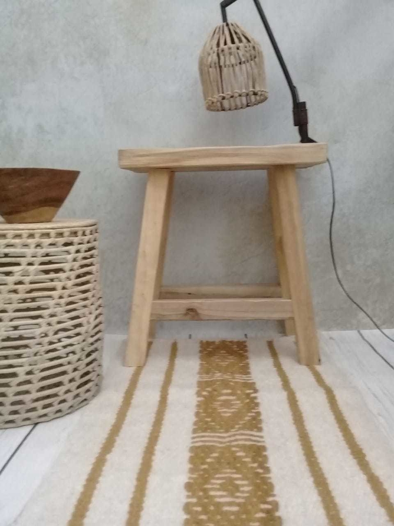 Tienda alfombra costado de cama tejida en telar - 50 x 90 cm