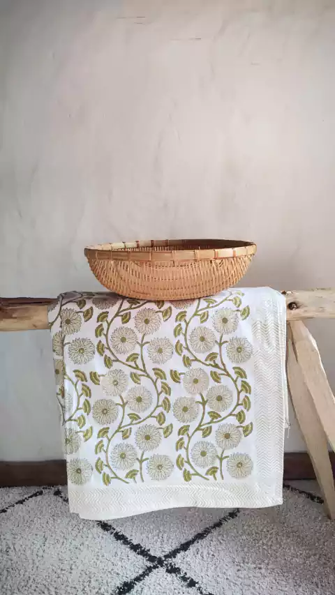 Mantel Block Print - Margaritas