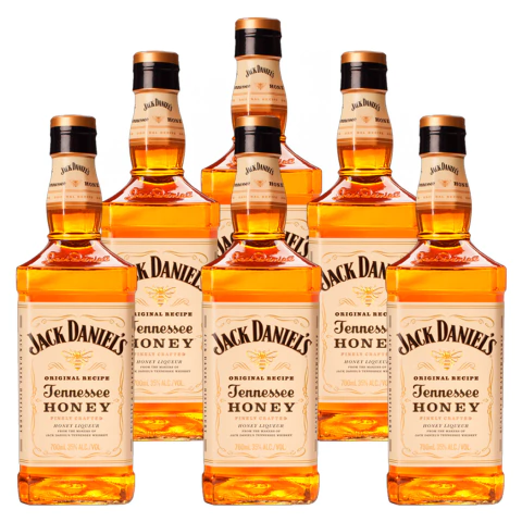 Whisky de Mel Jack Daniel's Honey 700ml 6 Unidades