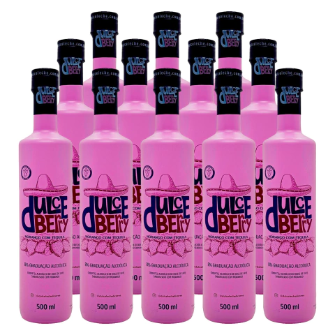Licor de Morango com Tequila Drikke Dulce Berry 500ml 12un