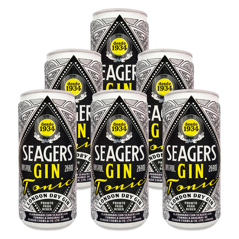 Gin Tônica Seagers London Dry Lata 269ml 6 Unidades