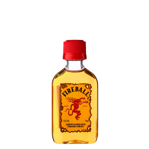 Miniatura Licor Fino de Canela e Whisky Fireball 50ml
