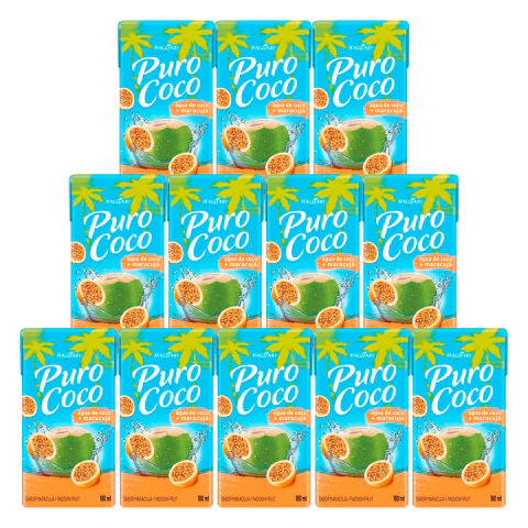 Água de Coco Puro Coco Maracujá Maguary 180ml 12 Unidades