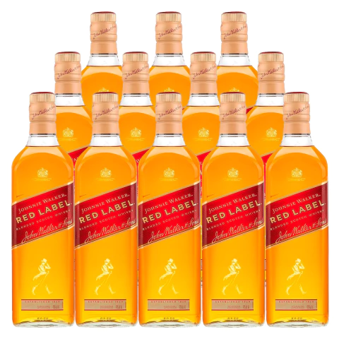 Whisky Johnnie Walker Red Label 750ml 12 Unidades