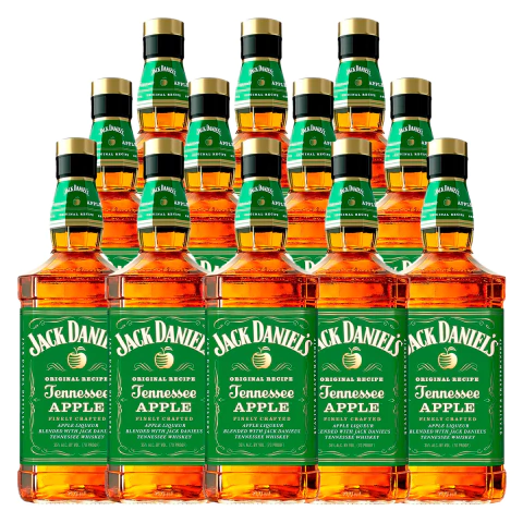 Whisky de Maçã Verde Jack Daniel's Apple 700ml 12 Unidades