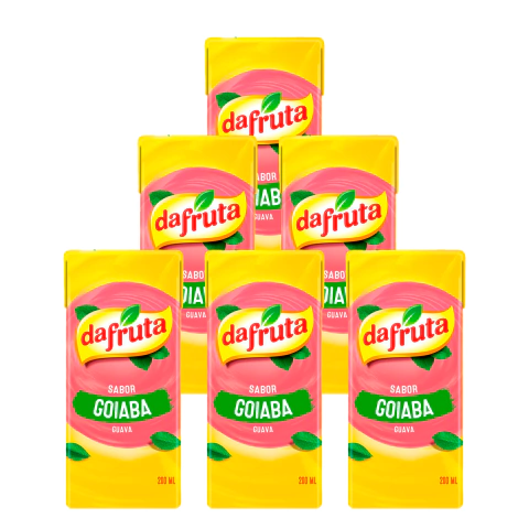Suco Dafruta Sabor de Goiaba 200ml 6 Unidades