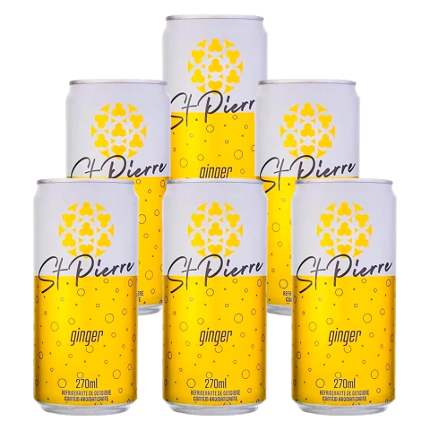 Refrigerante de Gengibre St. Pierre Ginger 270ml 6 Unidades