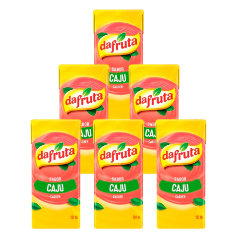 Suco Dafruta Sabor de Caju 200ml 6 Unidades