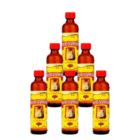 Miniatura Cachaça Adoçada Velho Barreiro 50ml 6 Unidades