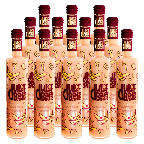 Licor Creme de Banana Drikke Dulce Leche Banoffee 500ml 12un