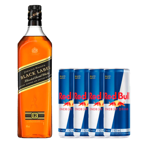 Combo Whisky Black Label + Energético Red Bull