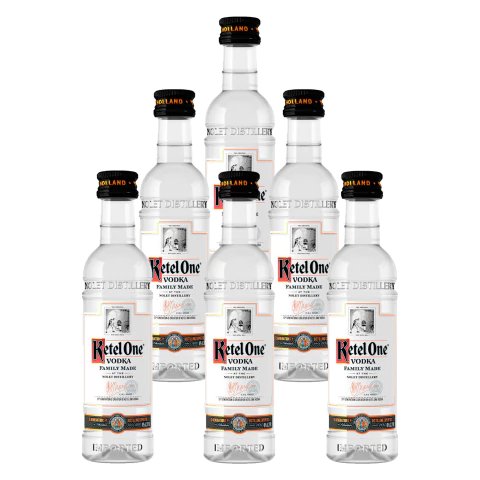 Miniatura Vodka Ketel One Garrafa 50ml 6 Unidades