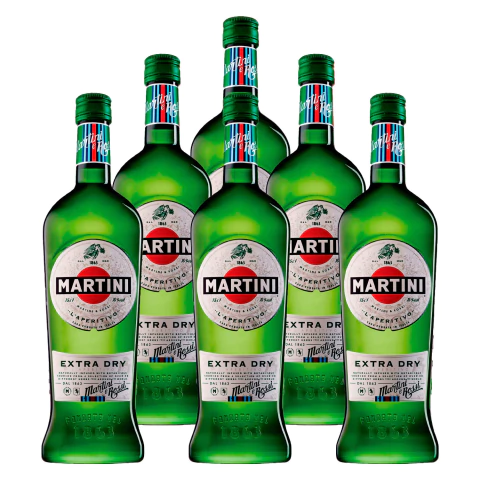 Aperitivo Martini Vermouth Extra Dry 750ml 6 Unidades