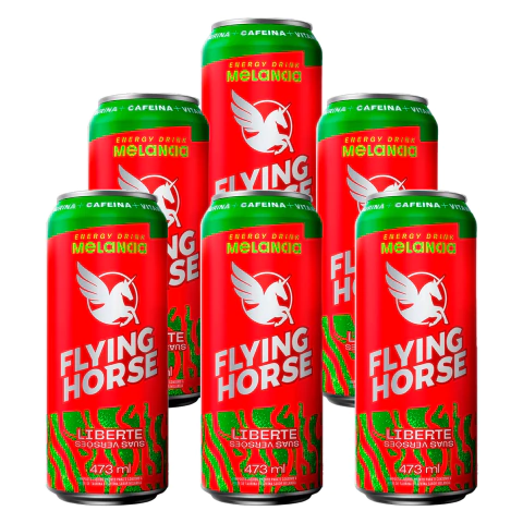 Energético Flying Horse Energy Drink Melancia 473ml 6 Unidades